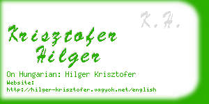 krisztofer hilger business card